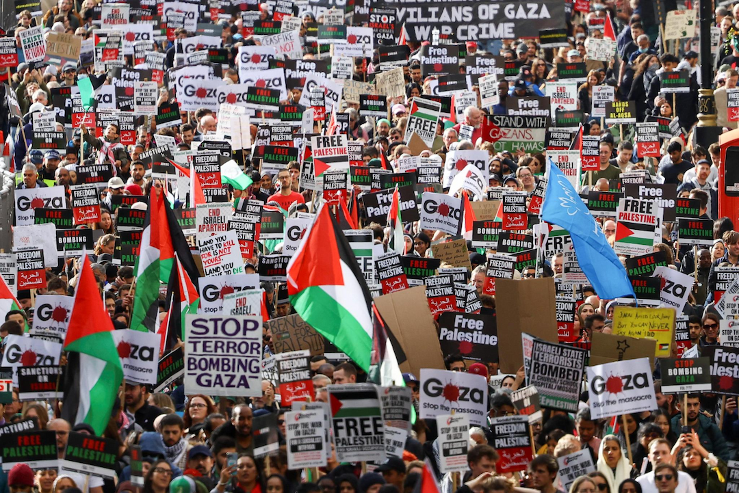 Citizens oppose the US's support for the genocide in gaza